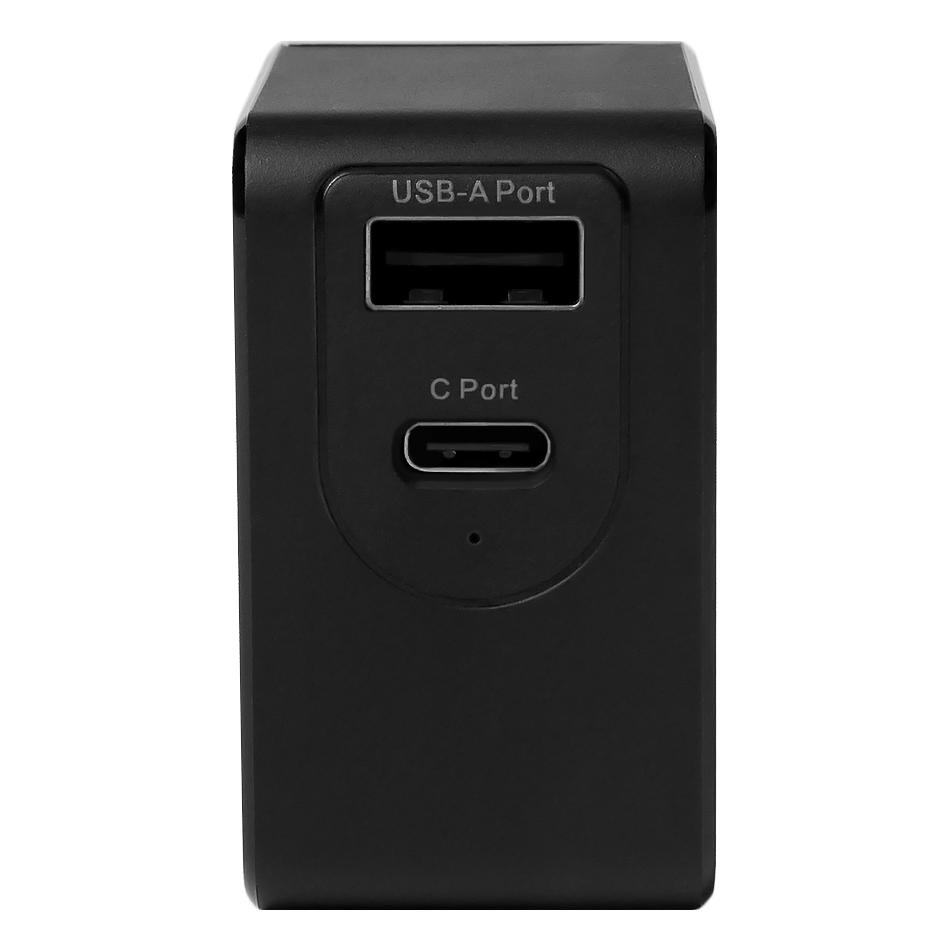 PD充電器+ケーブル(最大65W/Type-C×1、Type-A×1/Type-C ケーブルセット)【APD-A065AC-WC-BK】