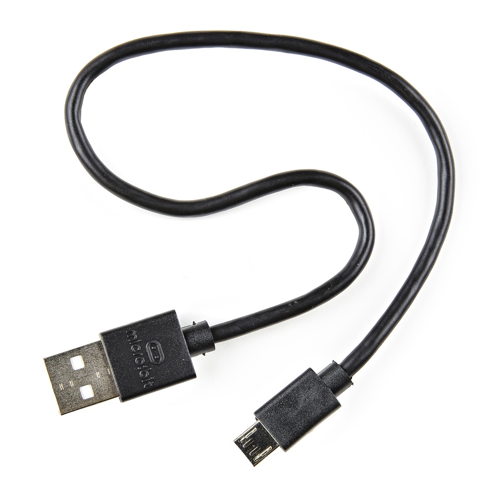 micro:bit USB Cable 300mm - Black【CAB-24508】