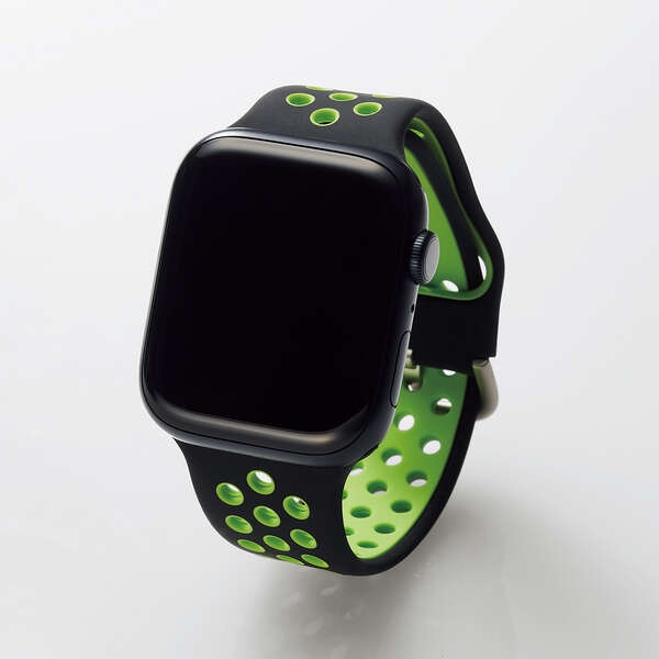 Apple Watch用 シリコンバンド アクティブ(49/45/44/42mm)【AW-45BDSCNBK2】