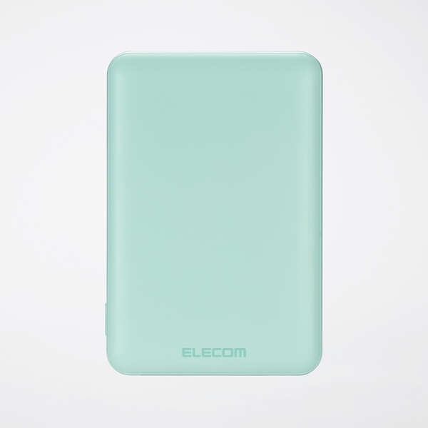 薄型コンパクトモバイルバッテリー(5000mAh/3A/C×1+A×1)【DE-C45-5000GN】