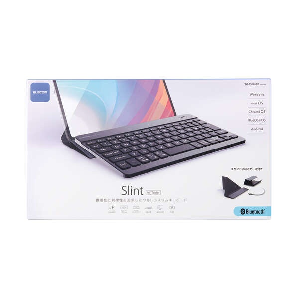 充電式Bluetooth Ultra slimキーボード Slint【TK-TM15BPBK】