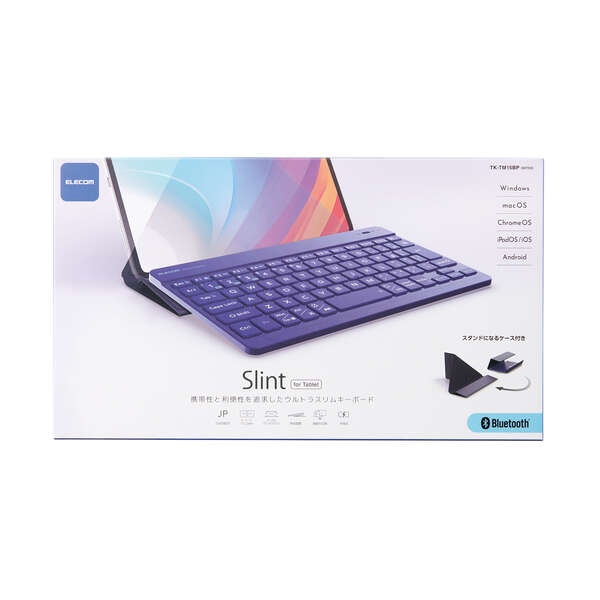 充電式Bluetooth Ultra slimキーボード Slint【TK-TM15BPBU】