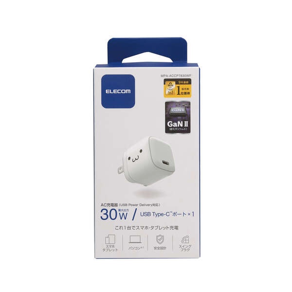 USB Power Delivery 30W AC充電器(C×1)【MPA-ACCP7830WF】