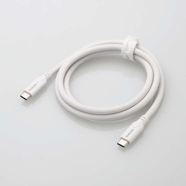 USB 10Gbpsケーブル(USB Type-C-USB Type-C/100W/シリコンメッシュ)【MPA-CC1GSM10WH】