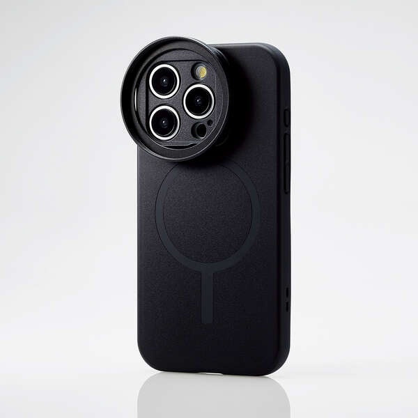 iPhone 15 Pro ハードケース カメラフィルター対応 ポケット付【PM-A23CHVCAMPBK】