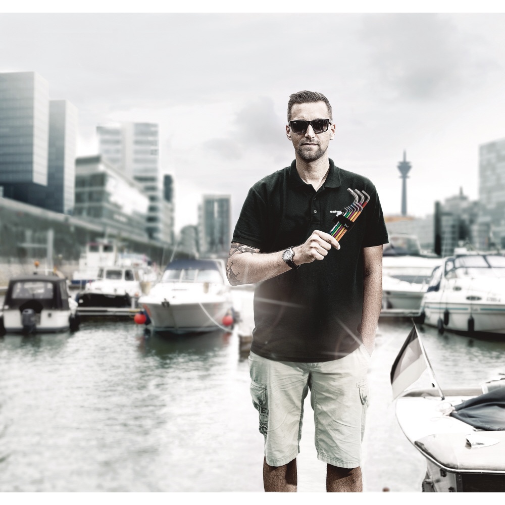 ボールヘックスL型レンチ 9本組セット マルチカラータイプ ステンレス製【022669】