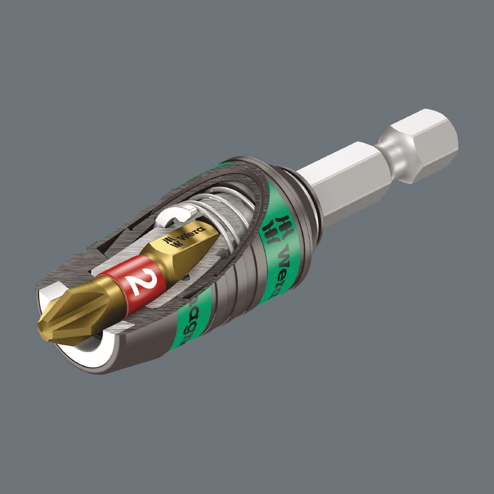 差込角1/4Hex ラビット式ビットホルダー 磁石付き全長57mm【052490】