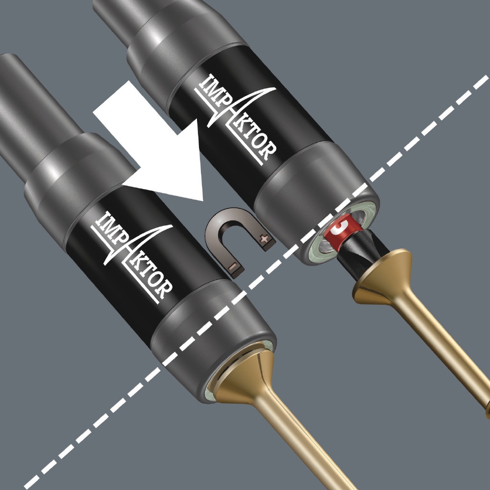WERA ベラ インパクトドライバー用 マグネット付き環状タイプビットホルダー シャンク径6.35mm 全長75mm 【057676】