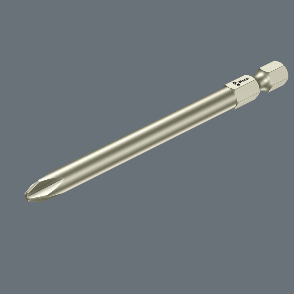 WERA ベラ プラスネジ用 ステンレス製ドライバービット 差込6.35mm 刃先サイズ+3 全長89mm 【071083】