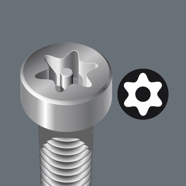 WERA ベラ Bore Torx いじり止めトルクスネジ用 ステンレス製ドライバービット 差込6.35mm 刃先サイズTX30 全長89mm 【071094】