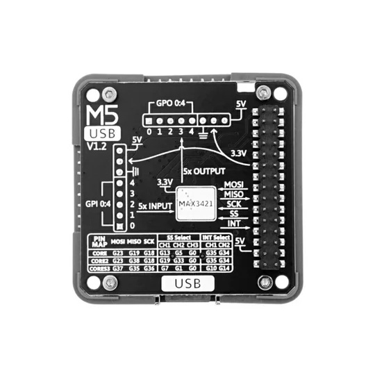 M5Stack用USBモジュール v1.2(MAX3421E搭載)【M5STACK-M020-V12】