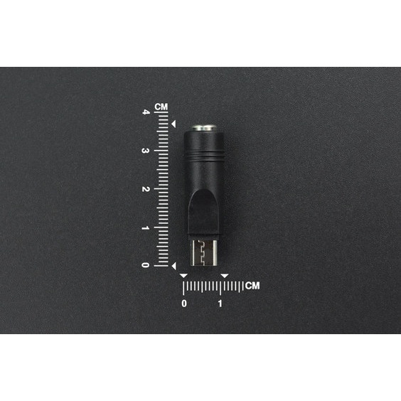 5.5/2.1mm DCジャック to MicroUSB変換コネクタ【FIT0783】