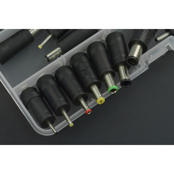 5.5/2.1mm DCプラグ変換アダプターセット(28種類)【FIT0881】