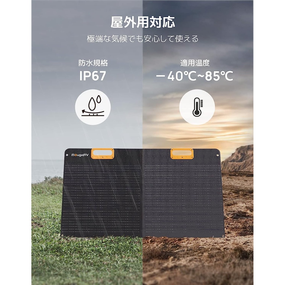 折り畳みソーラーパネル 100W ISE179 アドテック製｜電子部品