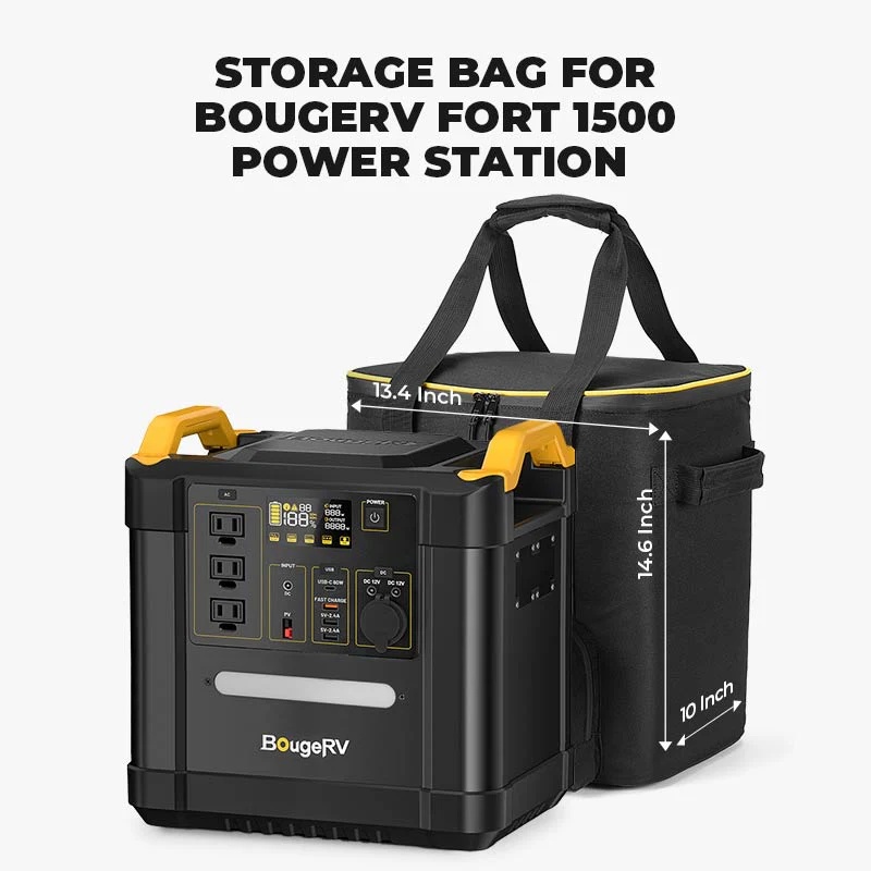 防塵 防水 耐衝撃 耐摩耗性 Fort1500ポータブル電源用 収納バッグ【ISE169】