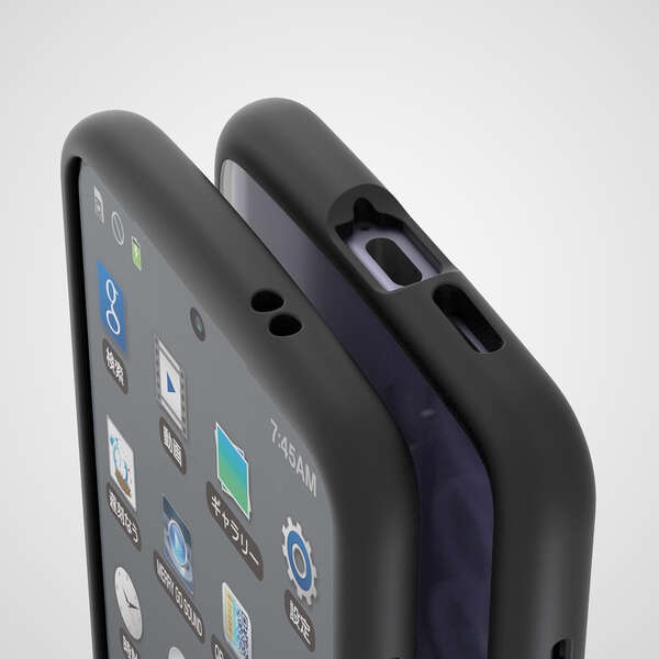 Galaxy S24 TOUGH SLIM LITE フレームカラー ストラップホールシート付【PM-G241TSLFCBK】
