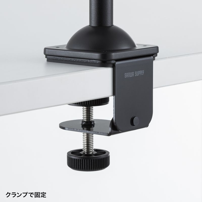 クランプ付きゲームコントローラースタンド(ヘッドフォンホルダー付・ブラック)【JY-STN2BK】