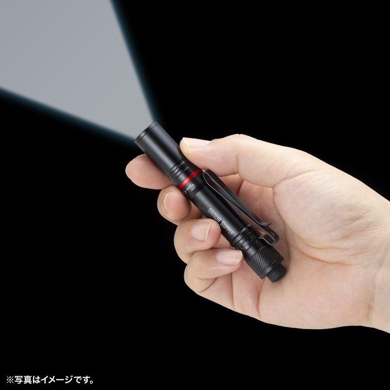 ペン型ライト(ショートタイプ)【LED-PEN2BK】