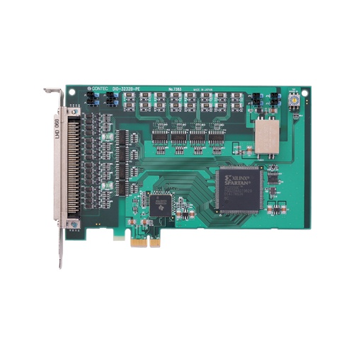 絶縁型デジタル入出力ボード PCIExpress 32ch/32ch(電源内蔵)【DIO-3232B-PE】