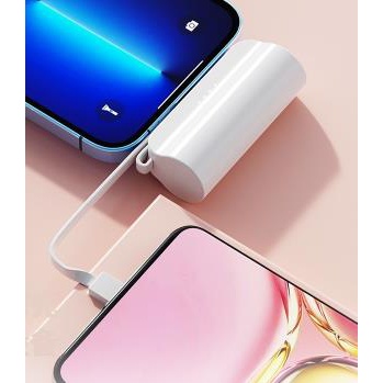 超小型直接充電モバイルバッテリー(5000mAh、黒色)【L-DCMB5-B】