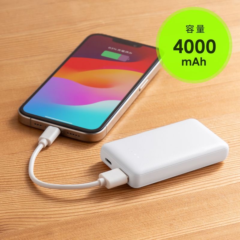 モバイルバッテリー(4000mAh)【BTL-RDC35W】