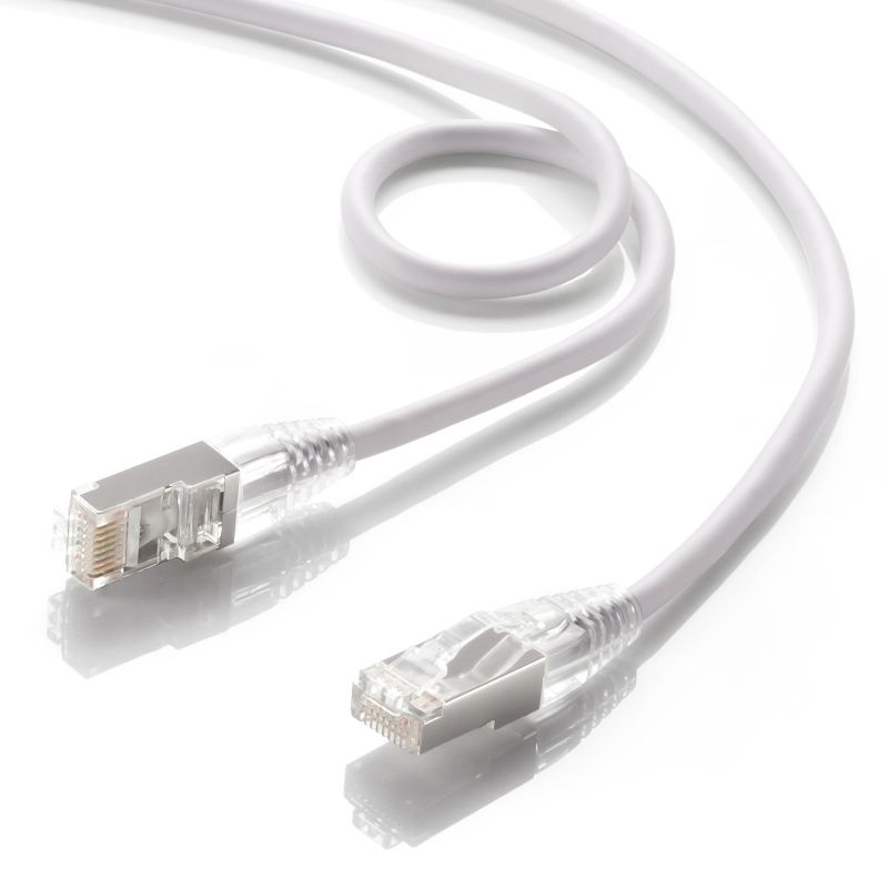 カテゴリ5eSTP LANケーブル(スリム、やわらか、ツメ折れ防止コネクタ)【KB-SL5STPS-01W】