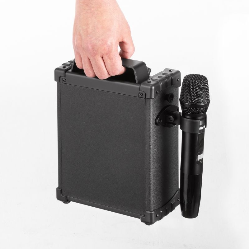ワイヤレスマイク付き拡声器スピーカー(バッテリー内蔵 ワイヤレスマイク1本対応)【MM-SPAMP17】