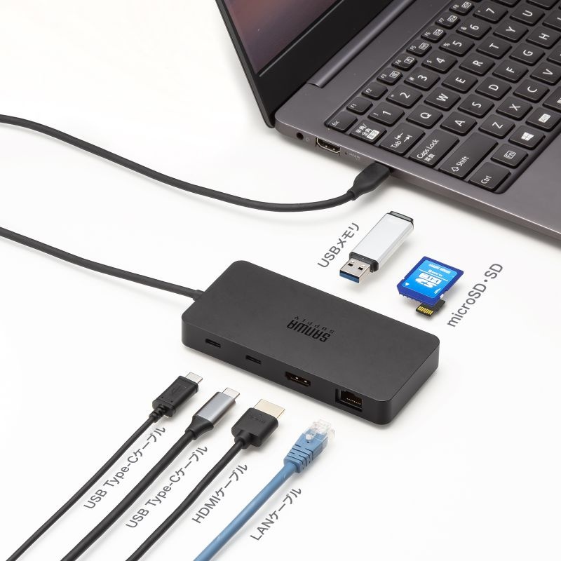 USB Type-C ドッキングステーション【USB-DKM5BK】