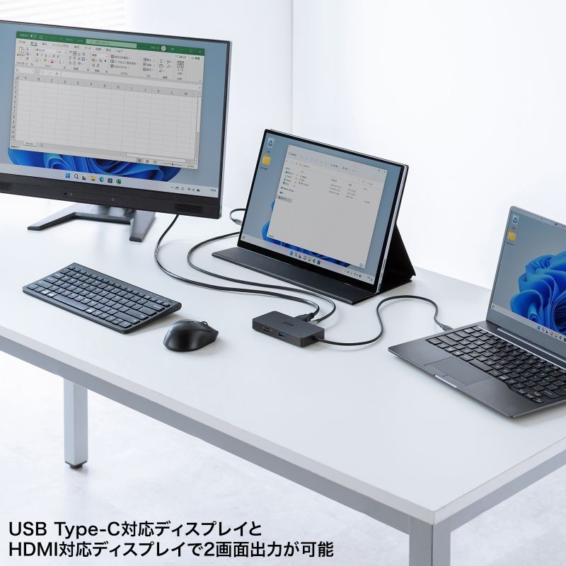 USB Type-C ドッキングステーション【USB-DKM5BK】