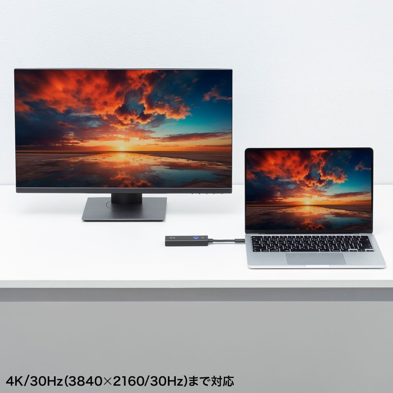 4K対応ワイヤレスHDMIエクステンダー(Type-C接続用 送信機のみ)【VGA-EXWHD12CTX】