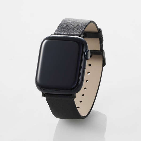 Apple Watch用ソフトレザーバンド【AW-45BDLBK】