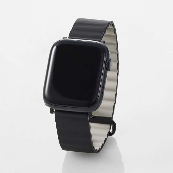 Apple Watch用ソフトレザーバンド(マグネットタイプ)【AW-45BDLMAGBK】
