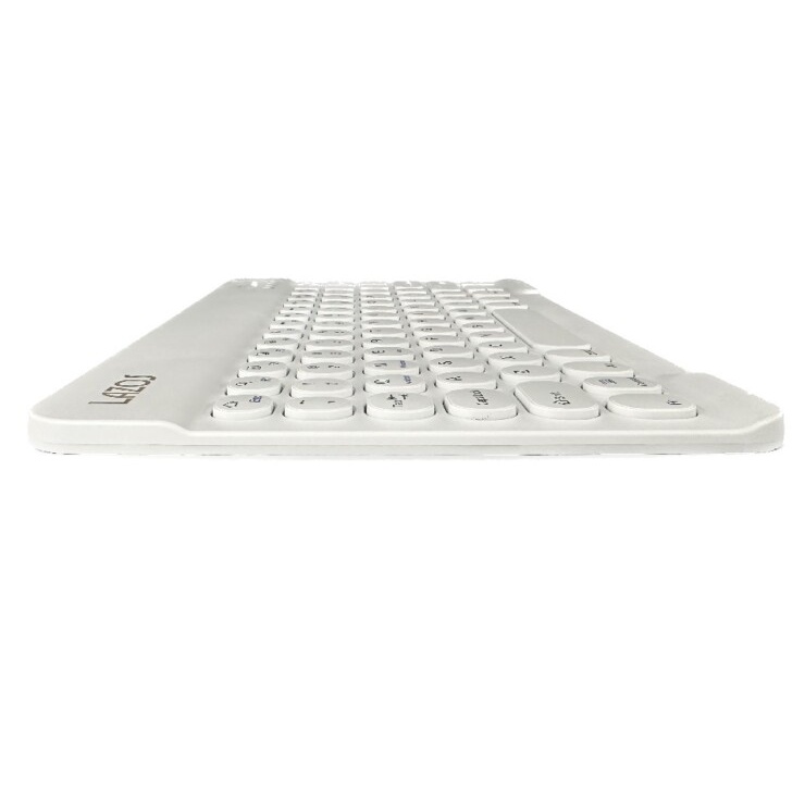 Bluetooth キーボード 丸形キー(ホワイト)【L-BTK3-W】