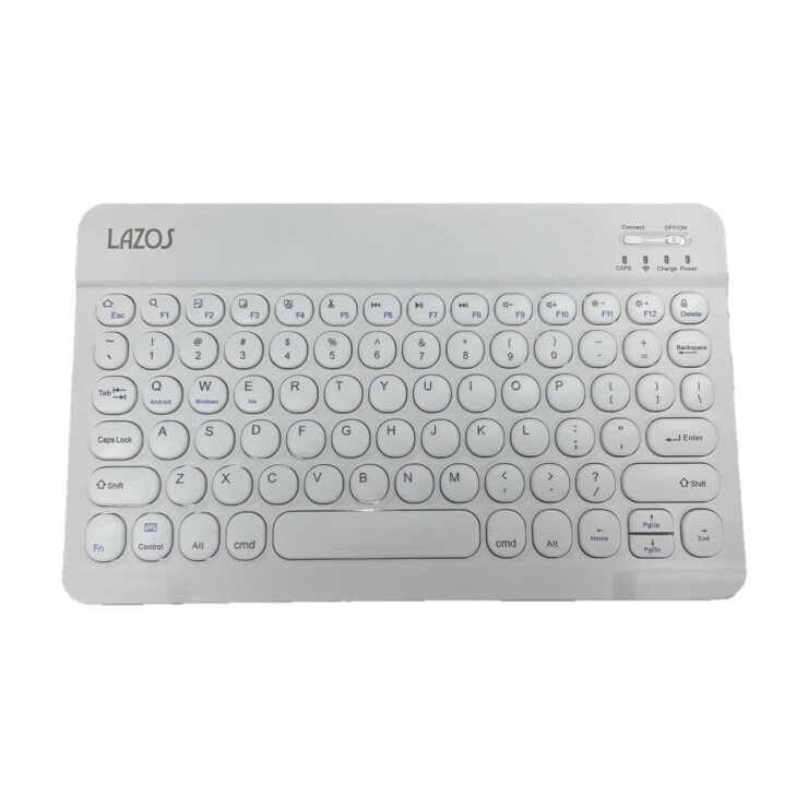 Bluetooth キーボード 丸形キー(ホワイト)【L-BTK3-W】