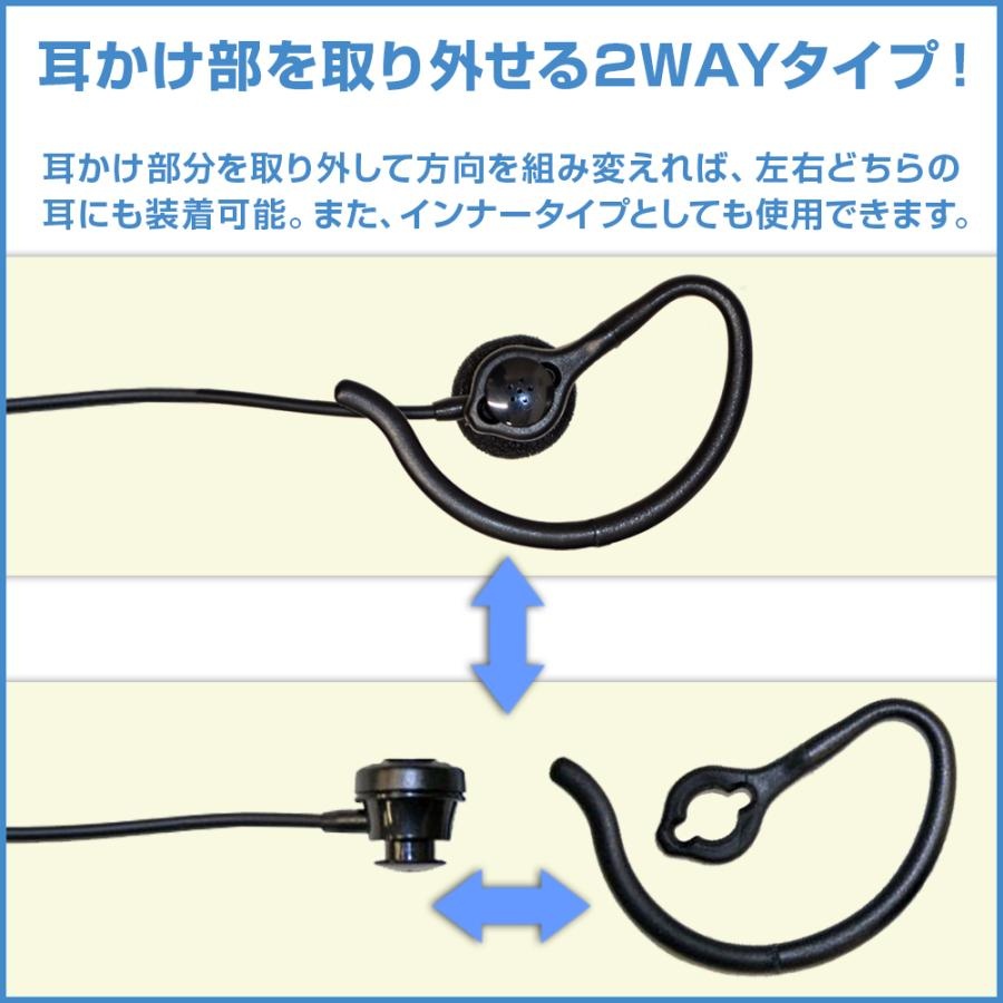 2WAY耳かけタイプ イヤホンマイク(ALINCO/YAESU/F.R.C.対応)【FH-31WP】