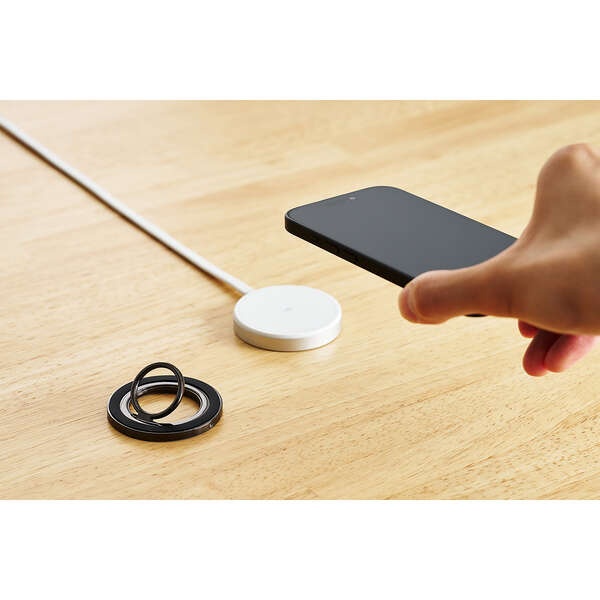 マグネットスマホリング/360度回転/MAGKEEP/ブラック【P-STRMK360BK】