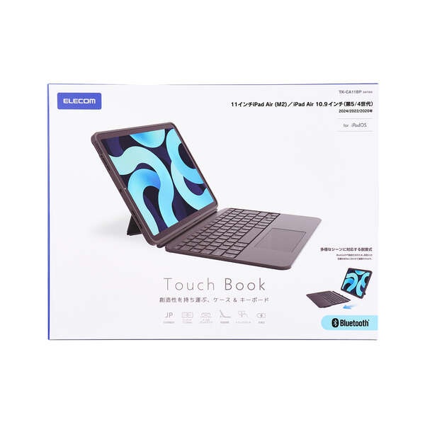 Touch Book for iPad Air 11インチ(M2)/10.9インチ (第5/4世代)【TK-CA11BPBK】