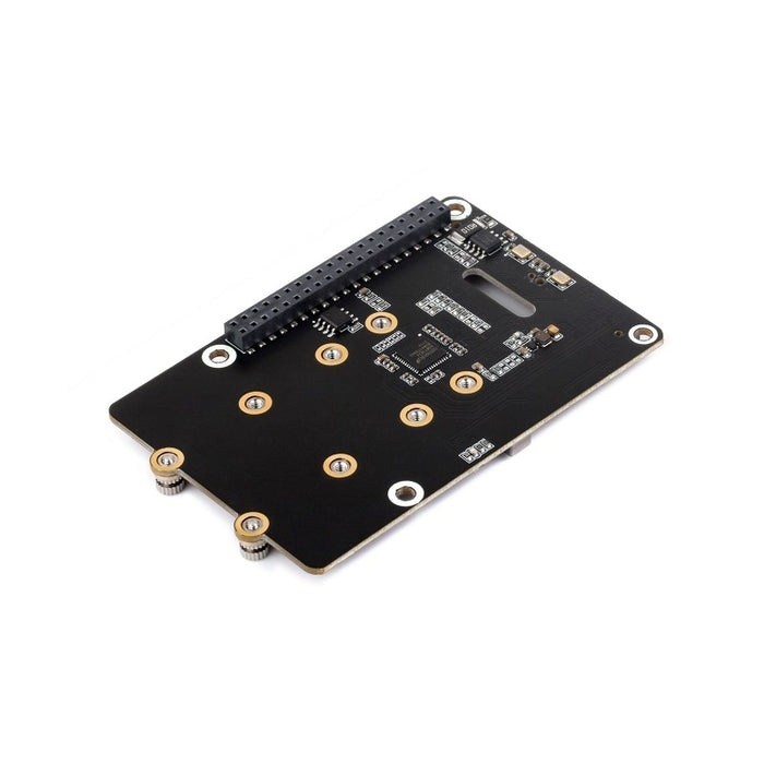 Waveshare Raspberry Pi 5用 2ch M.2 SSD HAT+(2280/2260/2242/2230サイズ対応)【WAVESHARE-27710】