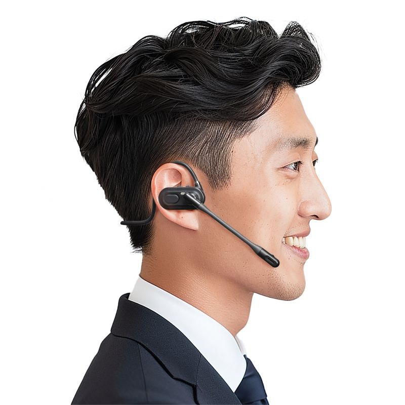 超軽量Bluetoothオープンイヤーヘッドセット【MM-BTSH71BK】