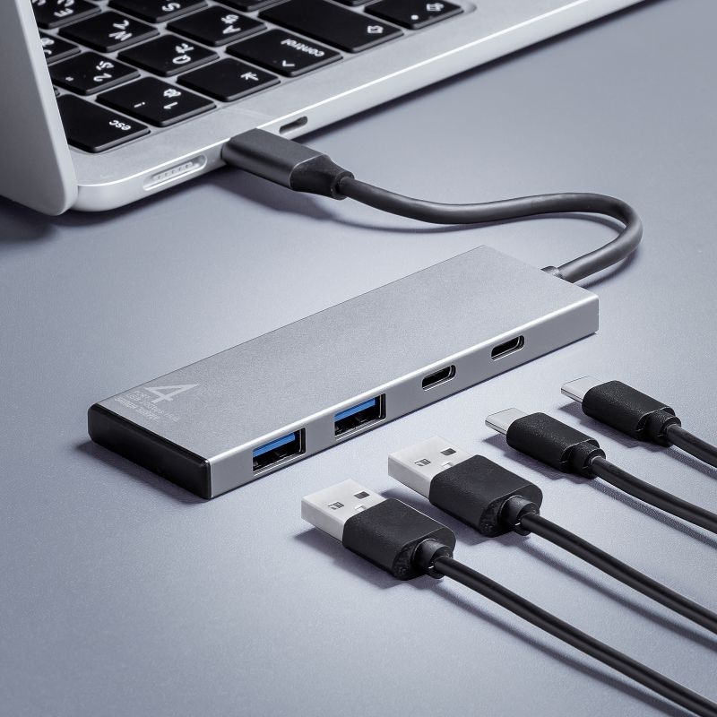 USB 10Gbps Type-C ハブ(4ポート)【USB-10TC14SV】