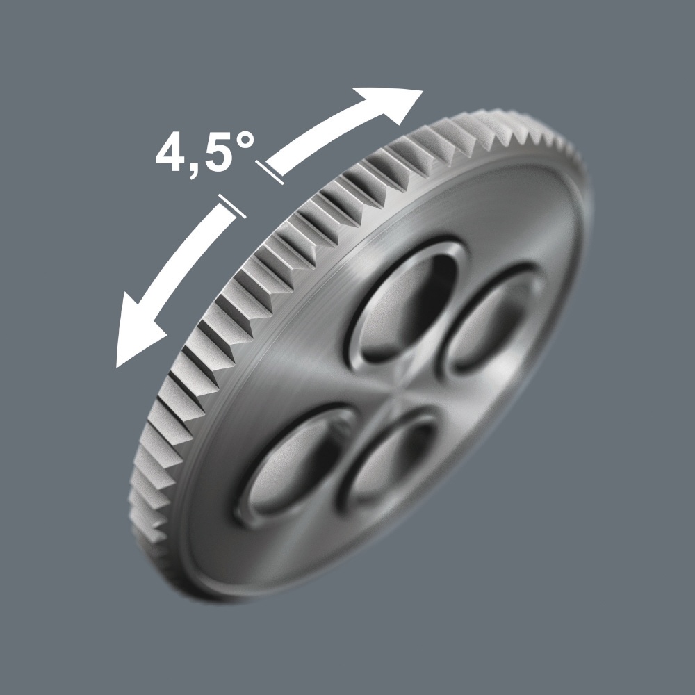 WERA ヴェラ 差込角1/4DR T型ラチェットドライバーハンドル 軸長45mm ギア数80【023460】