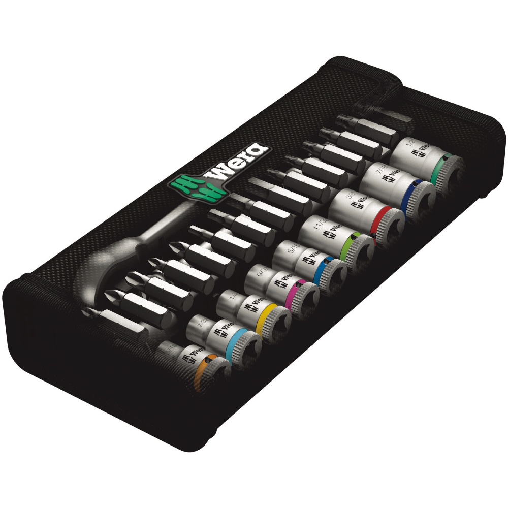 WERA ヴェラ 差込角1/4DR 28点組ZYKLOPソケットレンチセット【004021】