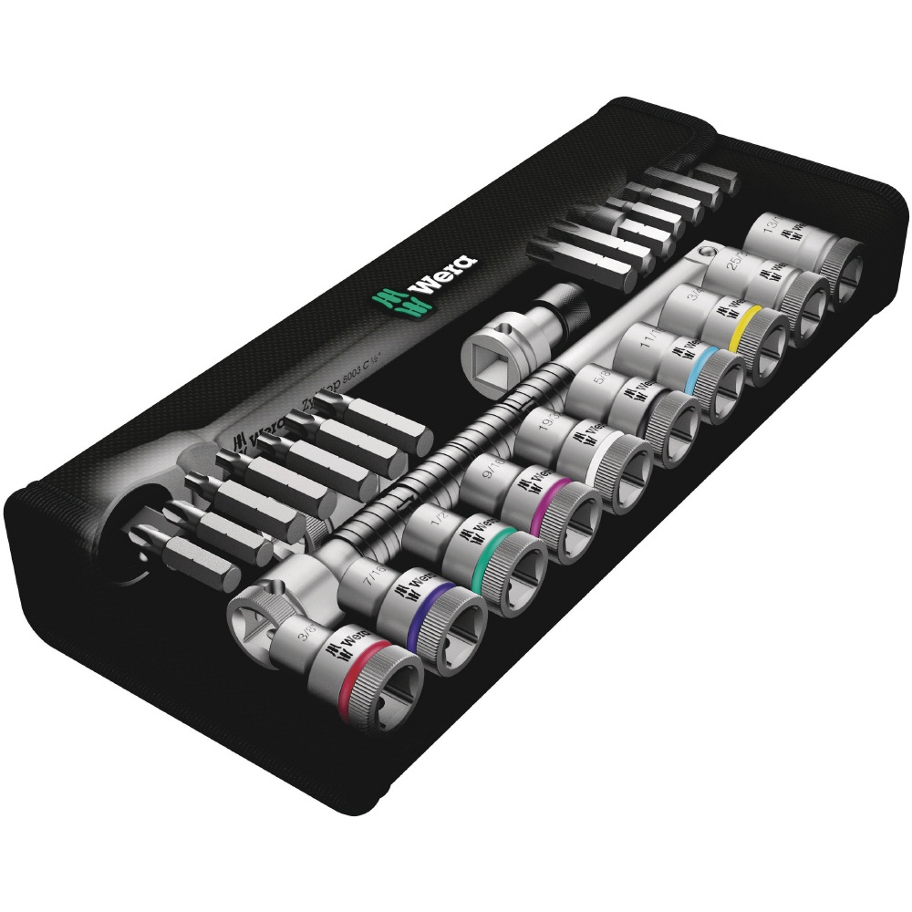 WERA ヴェラ 差込角1/2DR 28点組 ソケットレンチセット【004080】