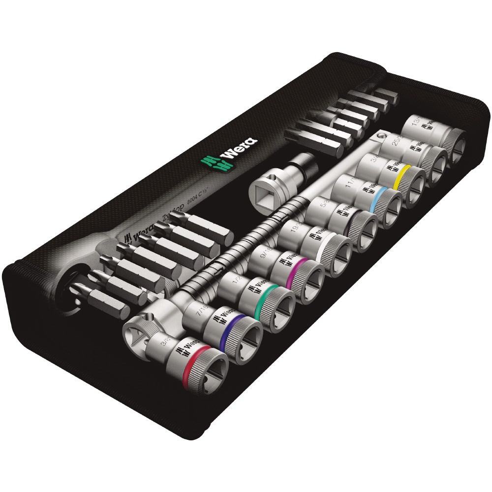 WERA ヴェラ 差込角1/2inch 28点組 ソケットレンチセット【004081】