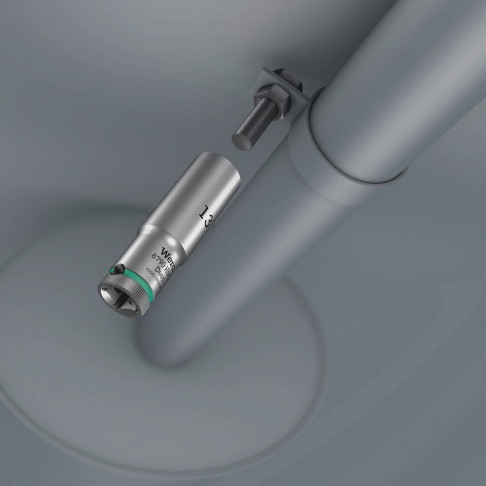 WERA ヴェラ 差込角1/4DR 六角ディープソケット 六角差込サイズ9mm 全長50mm【004506】