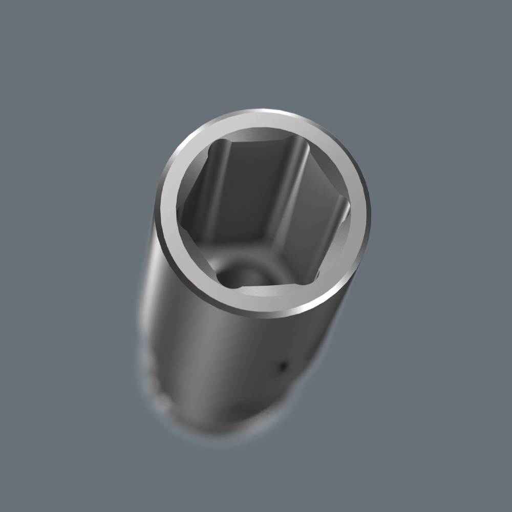 WERA ヴェラ 差込角1/4DR 六角ディープソケット 六角差込サイズ9mm 全長50mm【004506】