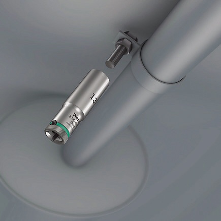 WERA ヴェラ 差込角3/8DR 六角ねじ ボルト用 ディープソケット 六角サイズ20mm 全長64mm【004542】