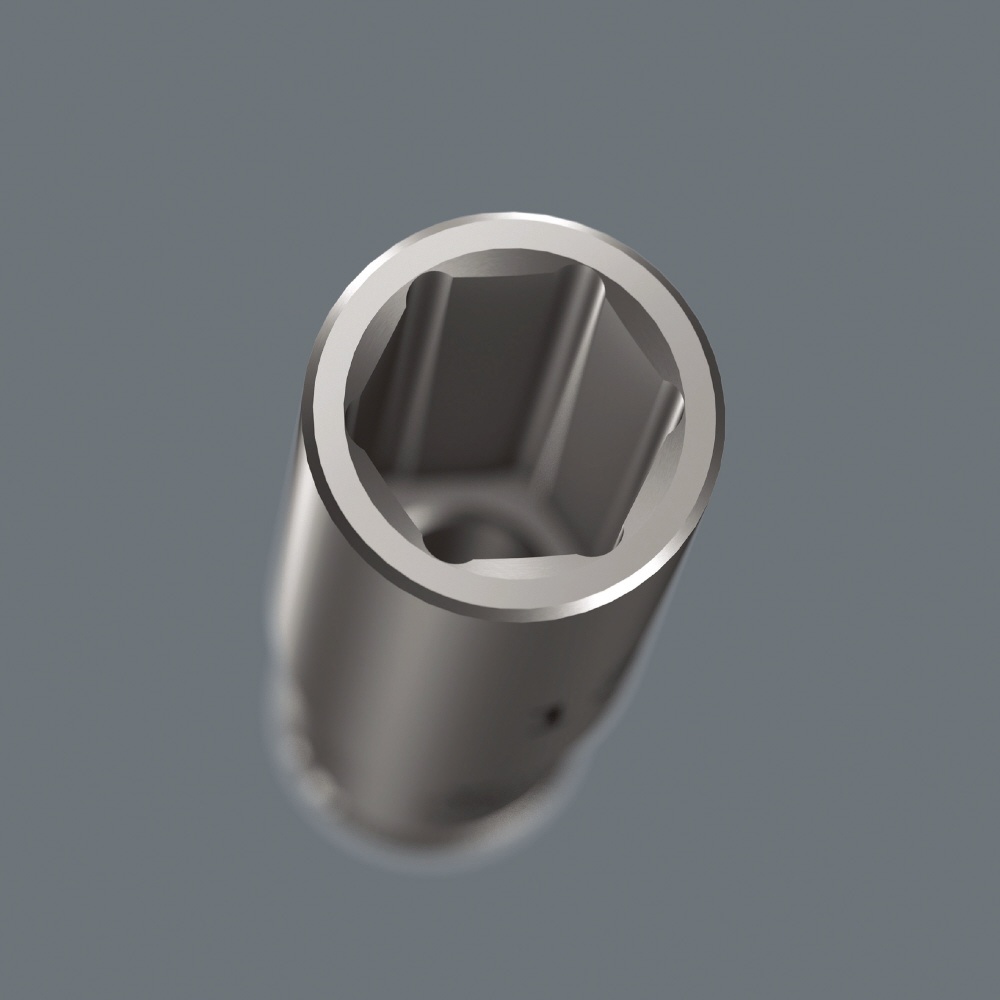 WERA ヴェラ 差込角3/8DR 六角ねじ ボルト用 ディープソケット 六角サイズ20mm 全長64mm【004542】