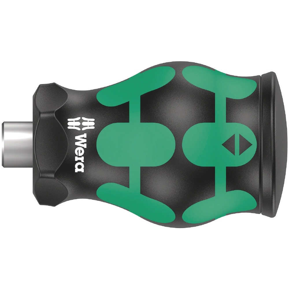 WERA ヴェラ スタビー型ビットセット付ドライバー ビット6個内臓 マイナスビット1x5.5/1.2x6.5 プラスビット1/2 スクエアプラスビット1/2【008878】