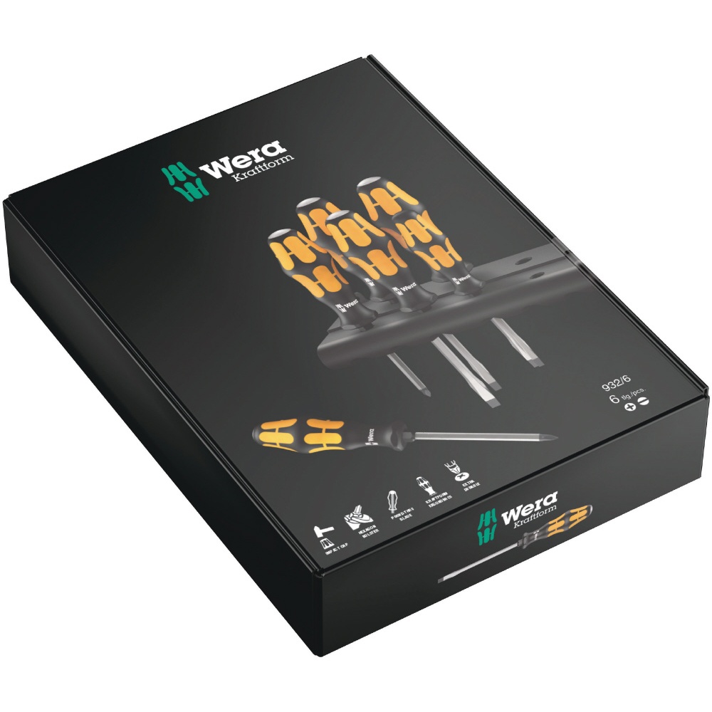 WERA ヴェラ 6本組プラスマイナスチゼルドライバーセット【018282】